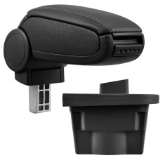 [pro.tec] Marca specifica pentru cotiera auto Opel Astra J - cotiera auto - cu compartiment pentru depozitare - imitatie piele - negru HausGarden Leis foto