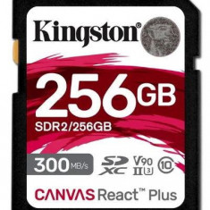 Card de memorie Kingston Canvas React Plus SDXC, 256GB, UHS-II U3, Clasa 10, V90