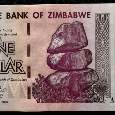 ZIMBABWE 1 $ DOLLAR 2007 UNC necirculata **