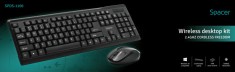 KIT wireless SPACER-tastatura wireless + mouse wireless-black foto