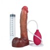 Dildo Fantasy Waller 21.5cm Stripe Dragon Silicon Realist Ejaculare, Texturat, cu Pompa si Furtun