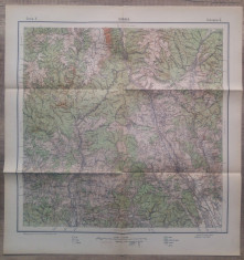 Sinaia// harta Serviciul Geografic al Armatei 1939 foto
