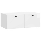 vidaXL Oglindă TV montată pe perete Alb foarte lucios Lemn prelucrat 899199