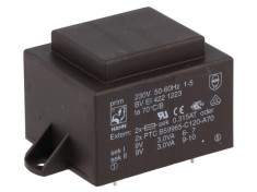 Transformator &Icirc;ncapsulat 6VA 230VAC 9V 334mA PCB