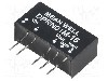 Convertor de tensiune, DC-DC, intrare 11,4...13,2V DC, iesire 15V DC, putere 1W, MEAN WELL - DPRN01M-15