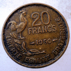 7.819 FRANTA 20 FRANCS FRANCI 1950 GEORGES GUIRAUD 3 plumes