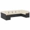 Set canapele de gradina cu perne, 10 piese, negru, poliratan