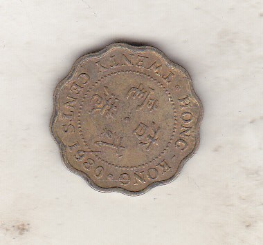 bnk mnd Hong Kong 20 centi 1980 foto