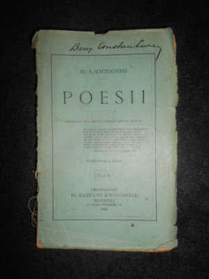 Al. A. Macedonski - Poesii (1882, prima editie) foto