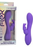 Vibrator Rabbit Flexibil Bend and Hold Double Rumbler CalExotics, Violet