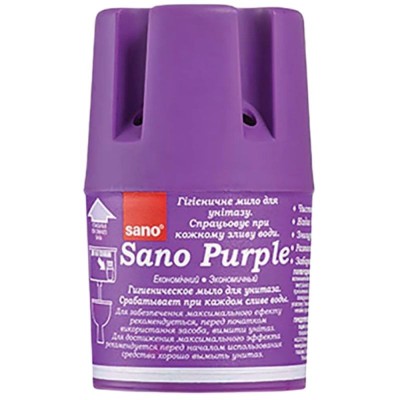 Odorizant solid Sano pentru rezervorul toaletei, Mov, 150g foto