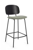 Cumpara ieftin Set 2 scaune bar negru verde Sienna 43.5x52.5x93.5 cm
