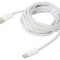 Cablu USB 2.0 A la C 2m alb textil 100W