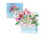 Set constructie buchet de flori cu iluminare LED, 761 piese, Lean 26709