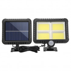 Proiector Solar 10W 128LED Senzor de miscare 4 CASETE foto