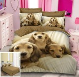 Cumpara ieftin Lenjerie Pat 3D Bumbac 4 Piese Berlin, diverse dimensiuni (160x200, 180x200, 200x200), Clasy/Heinner/Vanora, Negru/Alb/Gri