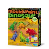 Joc modeleaza si picteaza dinozauri, Mould &amp;#038; Paint Dinosaur, 4M