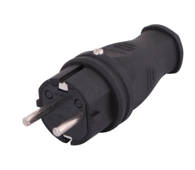 Stecher schuko cauciuc 16A 3500W IP44 Lezard 106-0400-0105 foto