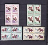 ROMANIA 1964 LP 583 HIPISM BLOCURI DE 4 TIMBRE MNH, Nestampilat