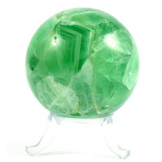 Sfera din cristal natural de fluorina verde foto