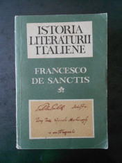 FRANCESCO DE SANCTIS - ISTORIA LITERATURII ITALIENE foto