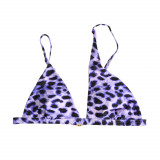 Sutien de baie mov cu model animal print