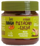 Crema Tartinabila Ciocolata cu Fistic &amp; Cacao Bio Super Fudgio, Vegan, Fara Gluten/Lactoza, 190g Me Gusto