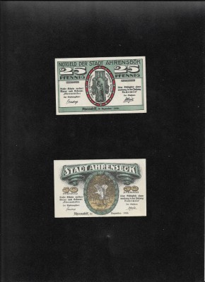 Set Notgeld 25 + 50 pf Ahrensb&amp;ouml;k foto