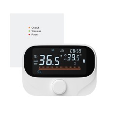 Termostat ambient centrala Earu WHIT3 Wi-Fi, Control aplicatie Tuya, Compatibil centrala termica gaz universal, RF Wireless, Alexa si Google Home, Neg