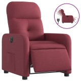 Cumpara ieftin Fotoliu rabatabil electric, rosu vin, material textil