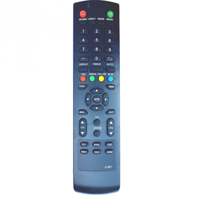 Telecomanda pentru LCD/Tv Vortex AKAI H 001, neagra cu functiile telecomenzii originale