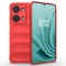 Husa pentru oneplus nordA 3, antisoc, margini cu striatii, design minimalist, red