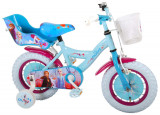 Bicicleta pentru fete Disney Frozen 2, 12 inch, culoare albastru/roz, frana de m PB Cod:91250