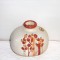 Vaza gresie decor floral, hand made - design Einar Paulsen, SOHOLM Danemarca