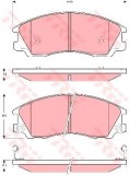 Set placute frana,frana disc HYUNDAI TERRACAN (HP) (2001 - 2006) TRW GDB3299