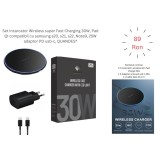 Incarcator Wireless Fast Charging Pad QI, 15W, Negru