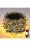 Șir de LED-uri 25.7m 360 LED-uri, șir de lumini LED cu 8 moduri, etanș IP44 pentru interior și exterior, lumini de Crăciun cu LED-uri pentru balcon, l