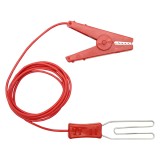 Cablu de jonctiune pentru gard electric cu clema crocodil rosie