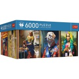 Puzzle trefl 6000 premium plus colectie de arta distractiva cu poster inclus