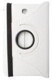 Husa tip carte alba (interior alb) cu stand rotativa pentru Samsung Galaxy Tab 3 P3200 (SM-T211) / P3210 (SM-T210)