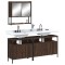 vidaXL Set mobilier de baie, 3 piese, stejar maro, lemn prelucrat 3214669