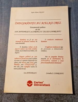 Indusmanitii au acelasi crez testamentele lui Antonescu si Codreanu M. Crisan foto