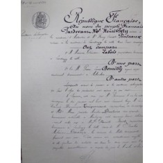 Document notarial in limba franceza, 1882