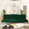 vidaXL Canapea extensibilă cu 2 locuri, verde &icirc;nchis, catifea 375876