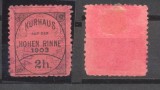 Posta locala Păltiniș HOHE RINNE timbru dantelat 2 helleri din 1903 stampilat