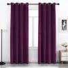 Set draperii din catifea cu inele crom, Madison, 150x210 cm, densitate 700 g/ml, Mulberry, 2 buc