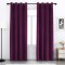 Set draperii din catifea cu inele negre, Madison, 200x240 cm, densitate 700 g/ml, Mulberry, 2 buc