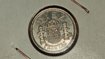 Spania - moneda de colectie - 10 / diez pesetas 1984 - in cartonas - superba ! foto