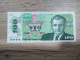 CEHOSLOVACIA 100 KORUN 1989 VF/XF