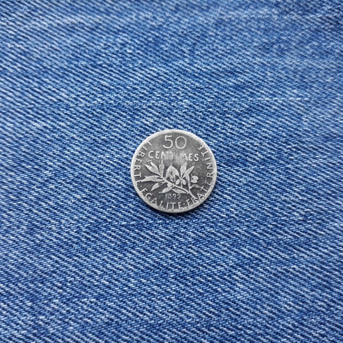 50 Centimes 1899 Franta argint